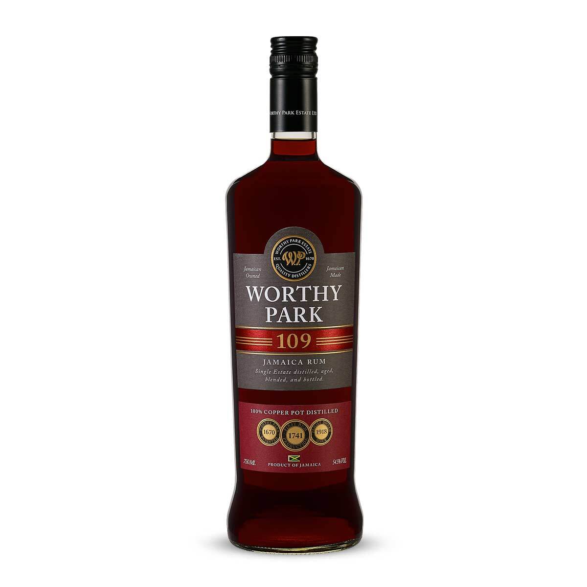 Worthy Park 109 Jamaica Dark Rum, 750mL